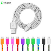 1m/2m/3m nailonist punutud mikro-USB-kaabel Andmesünkrooni USB-laadija kaabel Samsungi Huawei Xiaomi HTC Android-telefoni USB-mikrokaablite jaoks