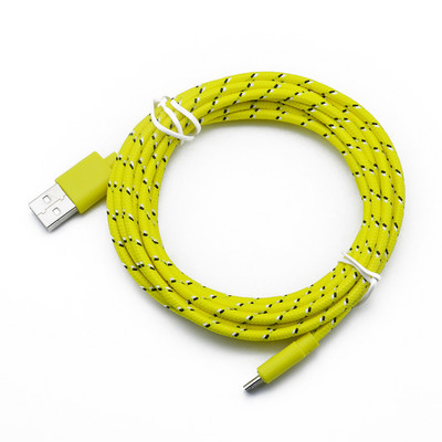 1m/2m/3m nailonist punutud mikro-USB-kaabel Andmesünkrooni USB-laadija kaabel Samsungi Huawei Xiaomi HTC Android-telefoni USB-mikrokaablite jaoks