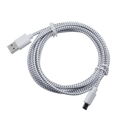 1m/2m/3m nailonist punutud mikro-USB-kaabel Andmesünkrooni USB-laadija kaabel Samsungi Huawei Xiaomi HTC Android-telefoni USB-mikrokaablite jaoks