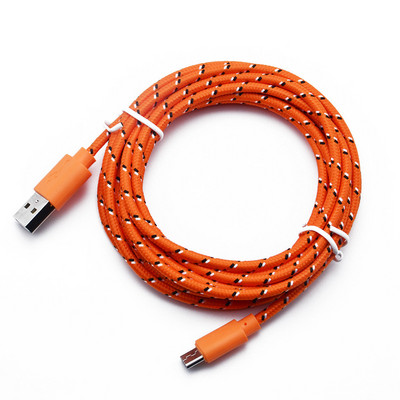1m/2m/3m nailonist punutud mikro-USB-kaabel Andmesünkrooni USB-laadija kaabel Samsungi Huawei Xiaomi HTC Android-telefoni USB-mikrokaablite jaoks