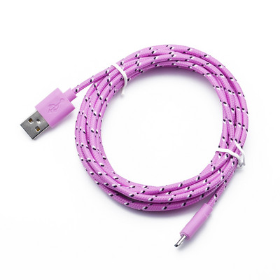 1m/2m/3m nailonist punutud mikro-USB-kaabel Andmesünkrooni USB-laadija kaabel Samsungi Huawei Xiaomi HTC Android-telefoni USB-mikrokaablite jaoks