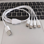 Cablu de încărcare lung USB C multiplu 4 în 1 Cablu de încărcare Cablu de încărcare cu porturi multiple Conector tip C pentru telefoane mobile