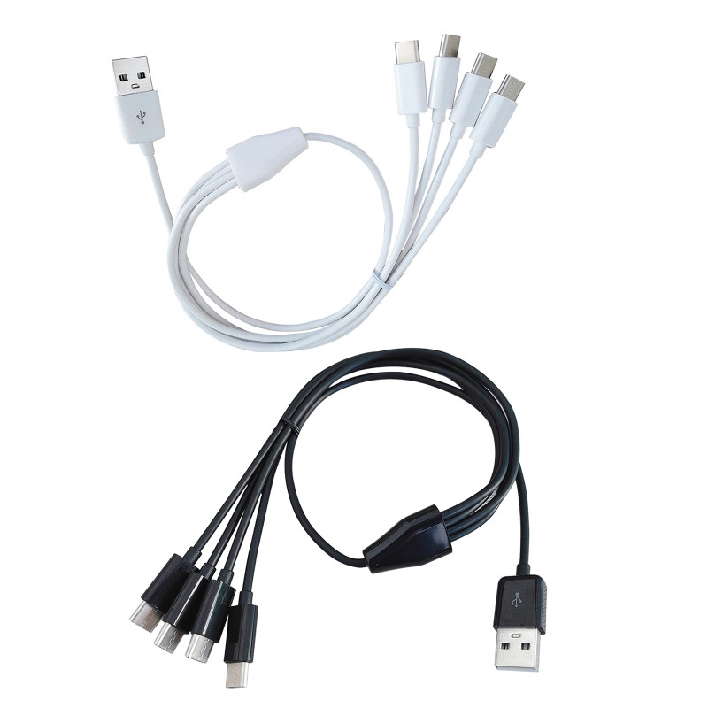 Cablu de încărcare lung USB C multiplu 4 în 1 Cablu de încărcare Cablu de încărcare cu porturi multiple Conector tip C pentru telefoane mobile