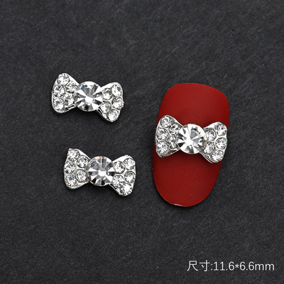 10PC Aliaj Fluture Zircon Nail Art Strass 3D Aur Argintiu Diamante strălucitoare Nail ART Geme Fluturi Cristal Accesoriu pentru manichiură