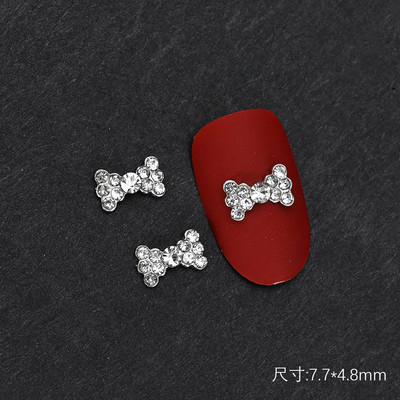 10PC Aliaj Fluture Zircon Nail Art Strass 3D Aur Argintiu Diamante strălucitoare Nail ART Geme Fluturi Cristal Accesoriu pentru manichiură