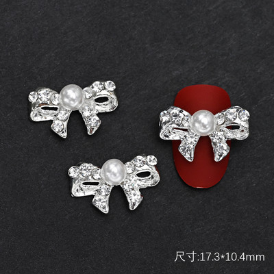 10PC Aliaj Fluture Zircon Nail Art Strass 3D Aur Argintiu Diamante strălucitoare Nail ART Geme Fluturi Cristal Accesoriu pentru manichiură