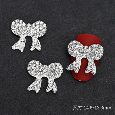 10PC Aliaj Fluture Zircon Nail Art Strass 3D Aur Argintiu Diamante strălucitoare Nail ART Geme Fluturi Cristal Accesoriu pentru manichiură