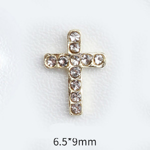 20 de bucăți Mini din aliaj Croce Nail Art Charm 3D Mic Cromat Argint Antic Inimă Decorare unghii Bijuterii Design Punk Accesorii pentru unghii