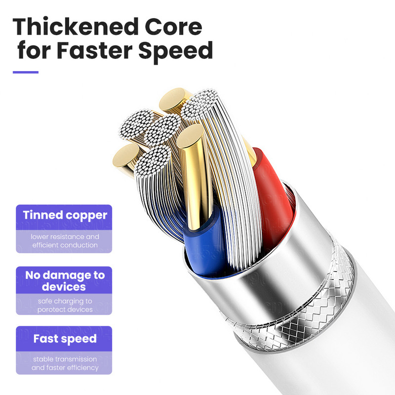 PD 20W USB C laidas, skirtas iPhone C tipo iki 8 kontaktų telefono įkroviklio kabelis TPE Quick 2.4A greito įkrovimo laidas skirtas iPhone 14 13 12 Pro Max