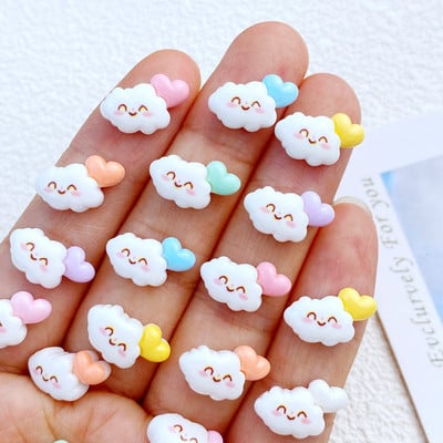 30gab Jauns Cute Mini Love Cloud Nagu Rhinestones Dārgakmeņi Glitter Nail Art Rotaslietas Manikīrs Nagu dekorēšanas aksesuārs