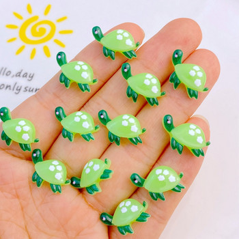 20 τμχ Cute New Resin Mini 3D Cartoon animal turtle Nail Rhinestones Πολύτιμοι λίθοι Glitter Nail Art Κοσμήματα Μανικιούρ Nail Art Διακοσμήσεις