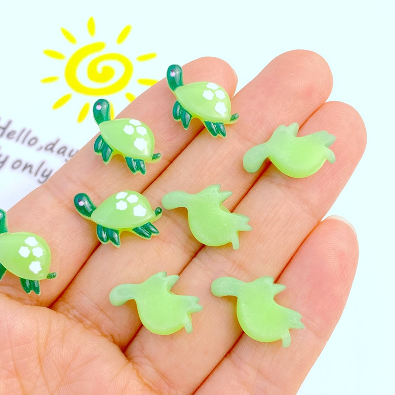 20 komada slatkih novih smolastih mini 3D crtanih životinjskih kornjača Ukrasi za nokte Dragulji Svjetlucavi Nail Art Nakit Manikura Nail Art Dekoracije