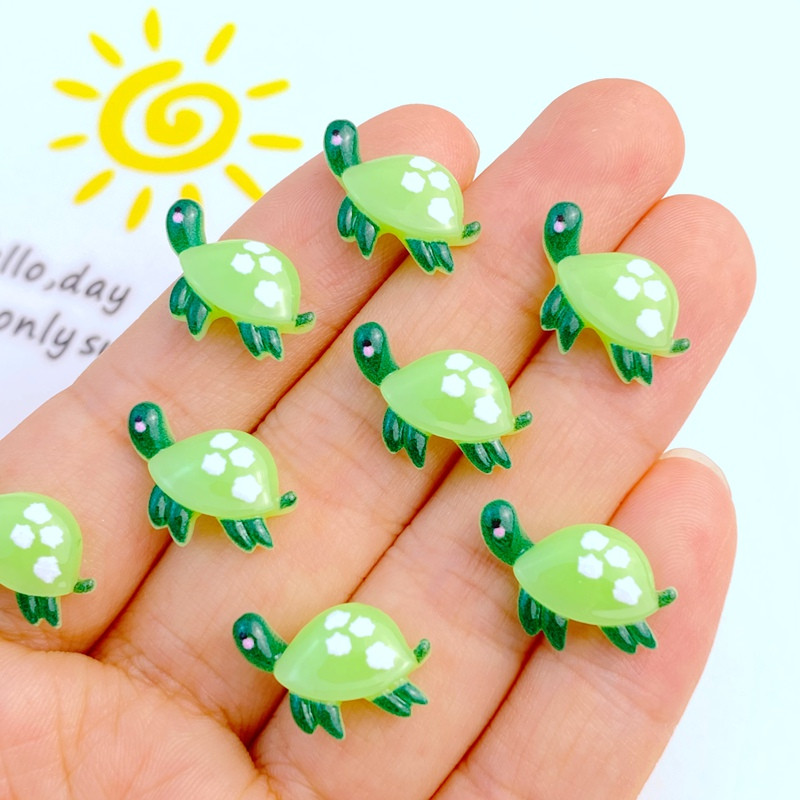 20 komada slatkih novih smolastih mini 3D crtanih životinjskih kornjača Ukrasi za nokte Dragulji Svjetlucavi Nail Art Nakit Manikura Nail Art Dekoracije