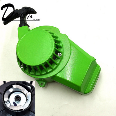 Alumiiniumist tõmbekäivituskäivitusosa 2-taktilise 47-kuubikulise 49-kuubikulise mootoriga taskurattale, mini-moto Dirt Kids neljarattalise neljarattalise ATV-le