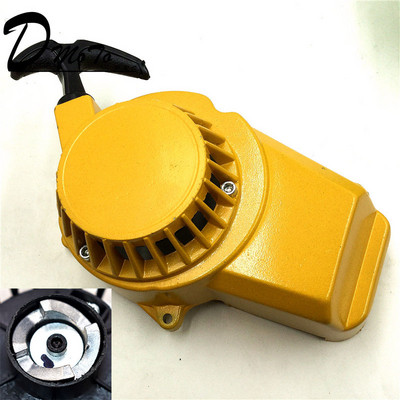 Alumiiniumist tõmbekäivituskäivitusosa 2-taktilise 47-kuubikulise 49-kuubikulise mootoriga taskurattale, mini-moto Dirt Kids neljarattalise neljarattalise ATV-le