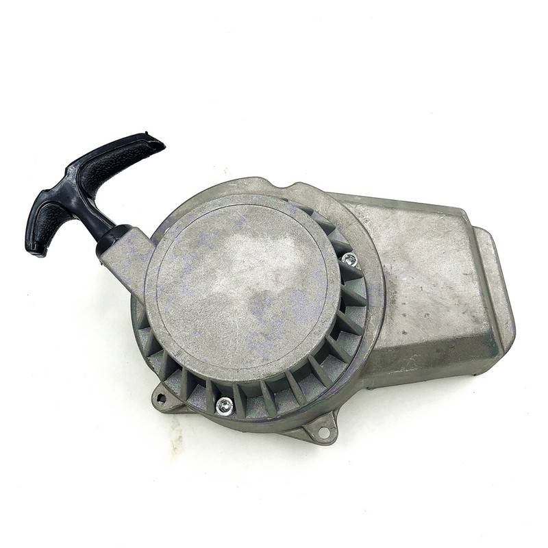 Alumiiniumist tõmbekäivituskäivitusosa 2-taktilise 47-kuubikulise 49-kuubikulise mootoriga taskurattale, mini-moto Dirt Kids neljarattalise neljarattalise ATV-le