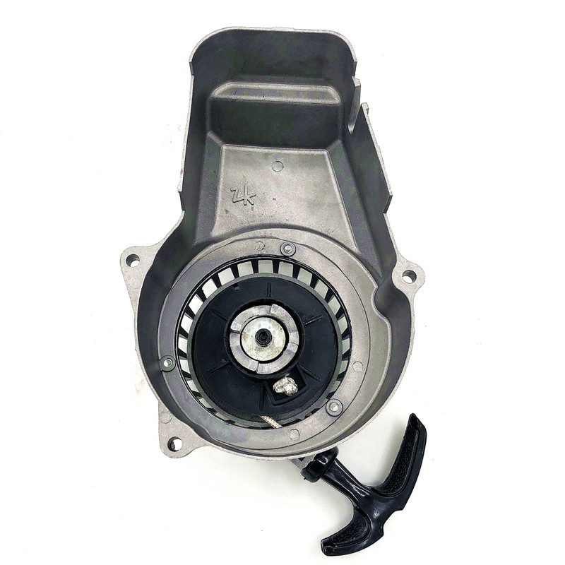 Alumiiniumist tõmbekäivituskäivitusosa 2-taktilise 47-kuubikulise 49-kuubikulise mootoriga taskurattale, mini-moto Dirt Kids neljarattalise neljarattalise ATV-le