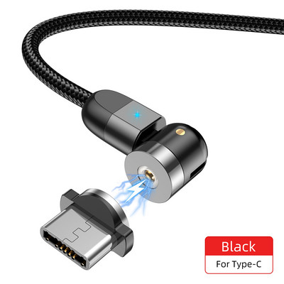 „Lovebay 2M“ magnetinis USB kabelis „Micro usb Type C“ įkroviklis Mobiliojo telefono laidas 360º+180º sukimosi greitas įkrovimas, skirtas iPhone 11