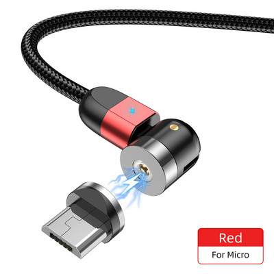 „Lovebay 2M“ magnetinis USB kabelis „Micro usb Type C“ įkroviklis Mobiliojo telefono laidas 360º+180º sukimosi greitas įkrovimas, skirtas iPhone 11