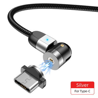 „Lovebay 2M“ magnetinis USB kabelis „Micro usb Type C“ įkroviklis Mobiliojo telefono laidas 360º+180º sukimosi greitas įkrovimas, skirtas iPhone 11