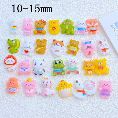 20 buc 3D rășină unghii drăguț mini dinozaur animal din desene animate, iepure, serie pisică piese de unghii accesorii Kawaii DIY decorare pentru unghii