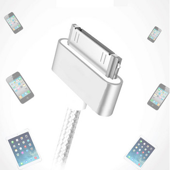 Για iphone 4 καλώδιο 30 ακίδων γρήγορος φορτιστής usb για apple iphone 4 s iPad 2 3 καμπίνα φόρτισης εξαρτήματα αφής καλώδιο θύρας 1m Προσαρμογέας 4se