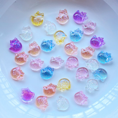 100 komada 3D slatki mini 7 mm sjajni mačji kamenčići za nokte Dragulji Svjetlucavi akrilni nakit za nokte Manikura Dodaci za ukrašavanje noktiju