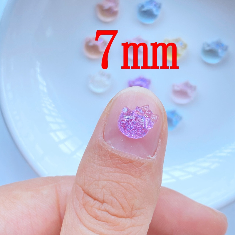 100 komada 3D slatki mini 7 mm sjajni mačji kamenčići za nokte Dragulji Svjetlucavi akrilni nakit za nokte Manikura Dodaci za ukrašavanje noktiju