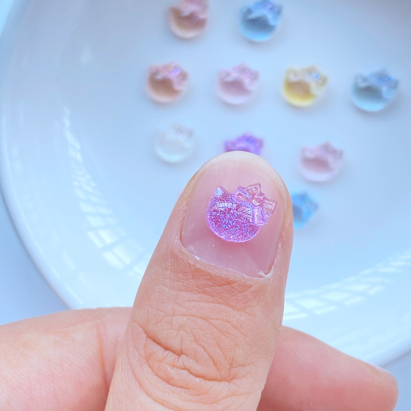 100 komada 3D slatki mini 7 mm sjajni mačji kamenčići za nokte Dragulji Svjetlucavi akrilni nakit za nokte Manikura Dodaci za ukrašavanje noktiju