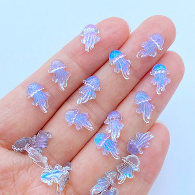 100tk 3D Kawaii Cartoon Meduusid Küünekivid Kalliskivid Glitter Akrüül Küünte Kunst Ehted Maniküür Küünte kaunistamise Aksessuaarid