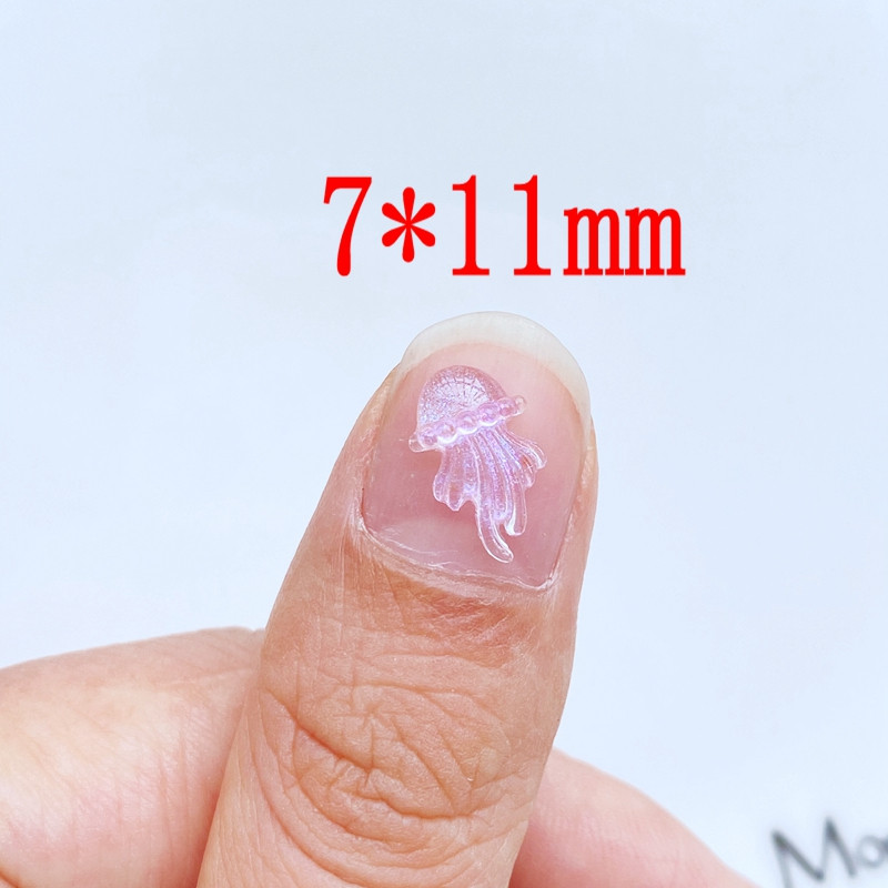 100tk 3D Kawaii Cartoon Meduusid Küünekivid Kalliskivid Glitter Akrüül Küünte Kunst Ehted Maniküür Küünte kaunistamise Aksessuaarid