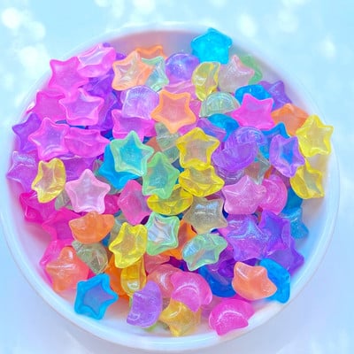 30 gab 3D sveķu nagu piekariņi Shining Stars nagu daļas aksesuāri Kawaii DIY nagu mākslas dekorēšana