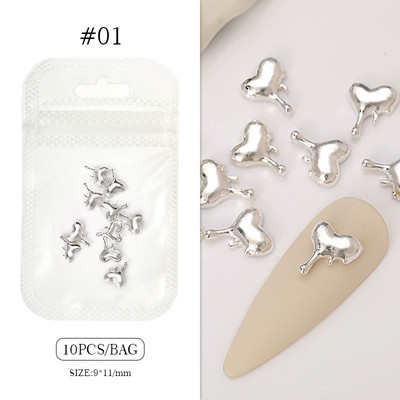 1 sac 3D Transparent Love Heart Charm pentru Nail Art Decorat Clear Rășină Breloc pentru unghii Bijuterii cu stras pentru accesorii pentru manichiură
