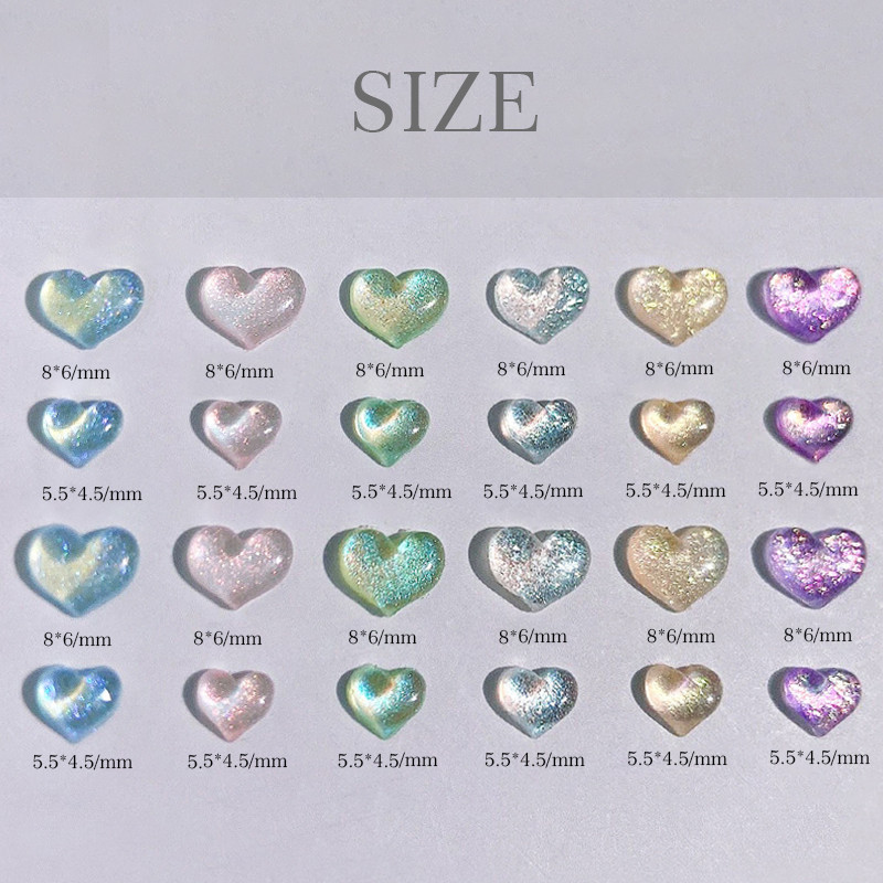 1 sac 3D Transparent Love Heart Charm pentru Nail Art Decorat Clear Rășină Breloc pentru unghii Bijuterii cu stras pentru accesorii pentru manichiură