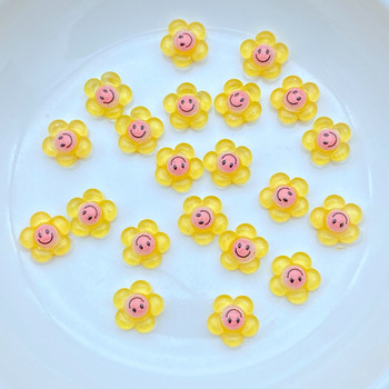50 τμχ Νέα 9mm χαριτωμένη μίνι ρητίνη λουλουδιών ειδώλια χειροτεχνία Flatback Cabochon Διακοσμητικά κοσμήματα κατασκευής αξεσουάρ μαλλιών