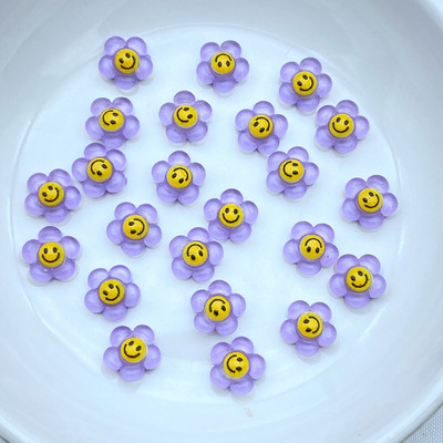 50 vnt. Nauji 9 mm mieli mini gėlių dervos figūrėlės amatai, plokščiapakaliai kabošono papuošalai, papuošalai, plaukų siuvimo priedai