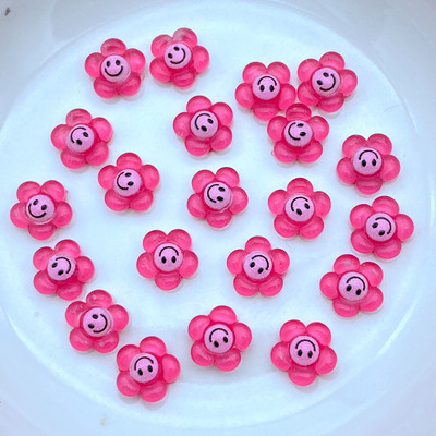 50 vnt. Nauji 9 mm mieli mini gėlių dervos figūrėlės amatai, plokščiapakaliai kabošono papuošalai, papuošalai, plaukų siuvimo priedai