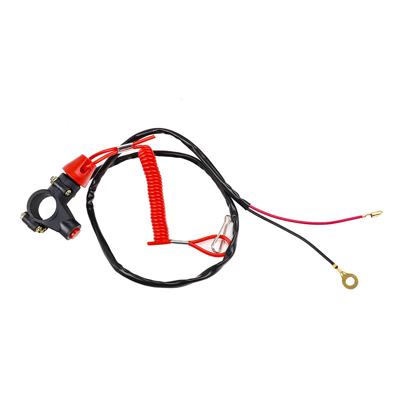 Pririšimo diržo avarinio užmušimo variklio jungiklio mygtukas, skirtas keturračio motociklo valties pertraukikliui De Parada l Motor Matar