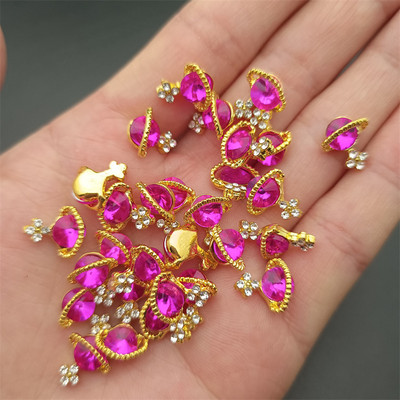 10 tk läikivast sulamist rhinestonest küünekunsti kaunistused mitmevärvilised planeedi küüned võlusid DIY mood Saturn maniküüri disaini aksessuaarid