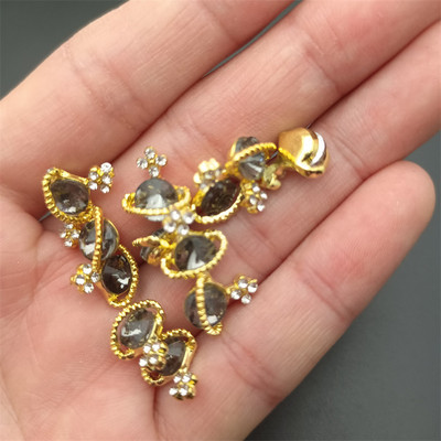 10 tk läikivast sulamist rhinestonest küünekunsti kaunistused mitmevärvilised planeedi küüned võlusid DIY mood Saturn maniküüri disaini aksessuaarid