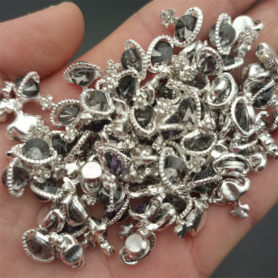 10 tk läikivast sulamist rhinestonest küünekunsti kaunistused mitmevärvilised planeedi küüned võlusid DIY mood Saturn maniküüri disaini aksessuaarid