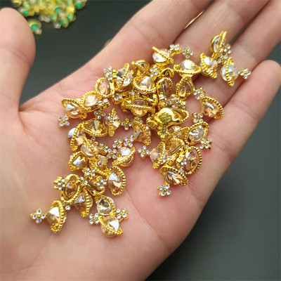 10 tk läikivast sulamist rhinestonest küünekunsti kaunistused mitmevärvilised planeedi küüned võlusid DIY mood Saturn maniküüri disaini aksessuaarid
