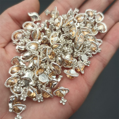 10 tk läikivast sulamist rhinestonest küünekunsti kaunistused mitmevärvilised planeedi küüned võlusid DIY mood Saturn maniküüri disaini aksessuaarid