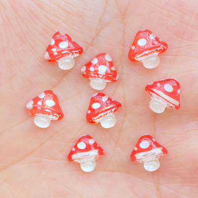 50 komada 3D privjesaka za nokte od smole, sjajnih gljiva, dodaci za nokte, Kawaii DIY ukrasi za nokte