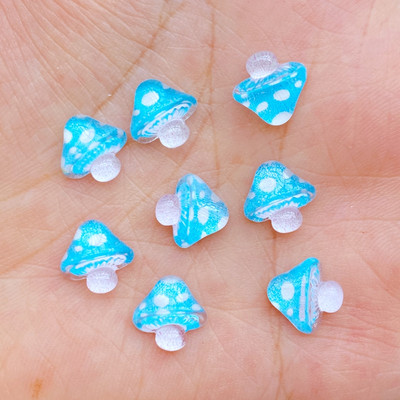 50 komada 3D privjesaka za nokte od smole, sjajnih gljiva, dodaci za nokte, Kawaii DIY ukrasi za nokte