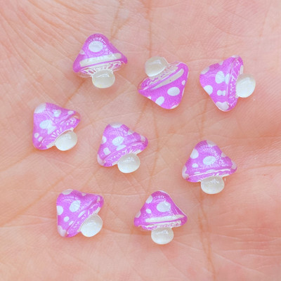 50 komada 3D privjesaka za nokte od smole, sjajnih gljiva, dodaci za nokte, Kawaii DIY ukrasi za nokte