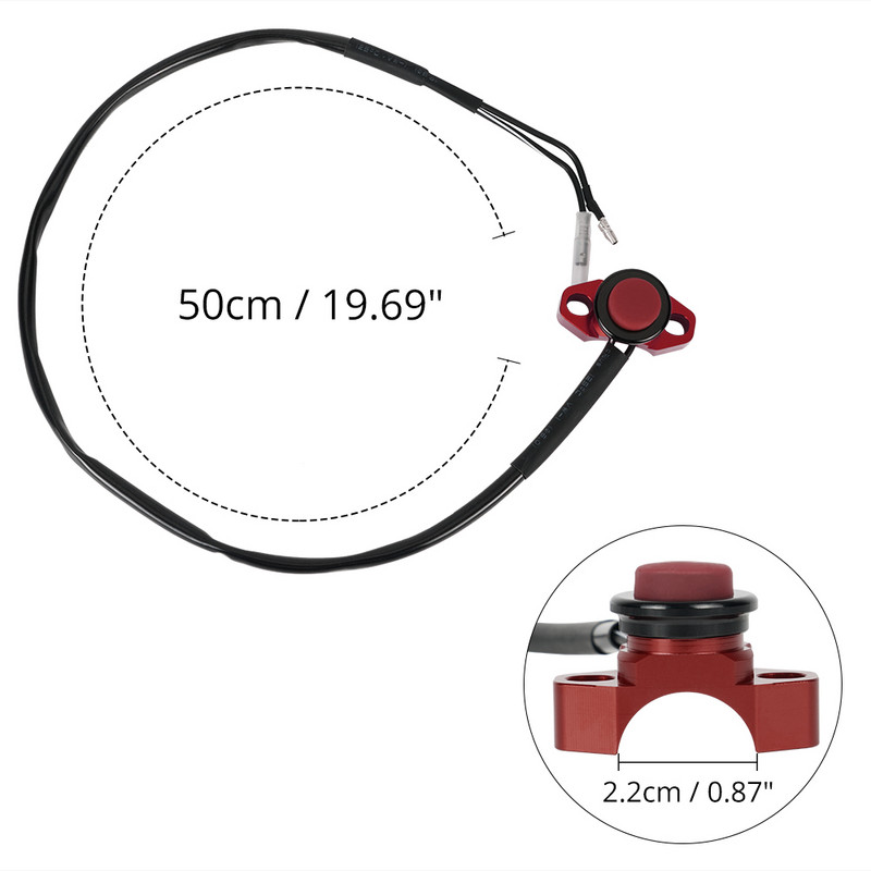 Universalus variklio stabdymo paleidimo užmušimo jungiklio mygtukas, skirtas Honda CR CRF 150 200 230 250 450 Suzuki RM RMZ 250 - 450 motociklų dalims