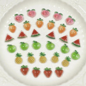 20 buc. Jeleu drăguț, fructe de căpșuni, farmec pentru unghii, rășină, accesorii Kawaii, mere proaspăt, pepene verde, articole de decorare pentru unghii de vară