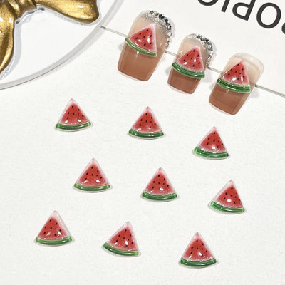 20 buc. Jeleu drăguț, fructe de căpșuni, farmec pentru unghii, rășină, accesorii Kawaii, mere proaspăt, pepene verde, articole de decorare pentru unghii de vară