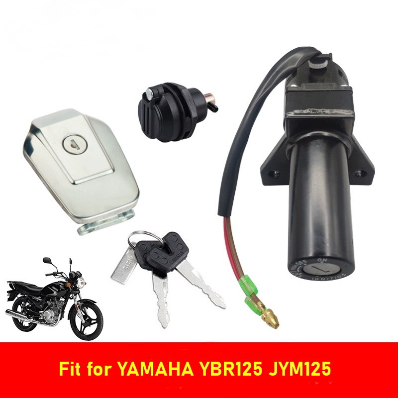 Comutator de aprindere pentru motocicletă Cheie de blocare a scaunului capacului rezervorului de combustibil pentru Yamaha Jianshe YBR125 JYM125 YMH125 YS250 XTZ125 Comutatoare de pornire